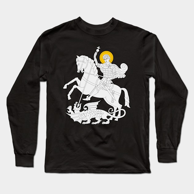 Saint George and the Dragon Long Sleeve T-Shirt by Rough-Cut Head